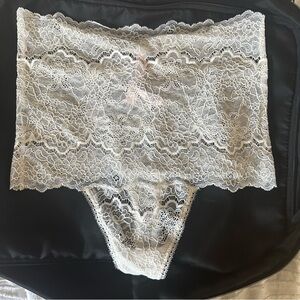 NWT! Victoria's Secret White Lace Panties with Scalloped Edges